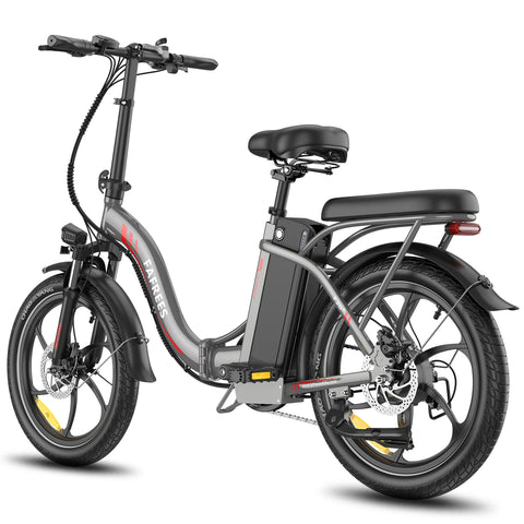 Bicicleta Elétrica FAFREES F20+ - Motor 250W Bateria 36V20Ah Pneus De 20 Polegadas Travões De Disco Mecânicos - Cinza