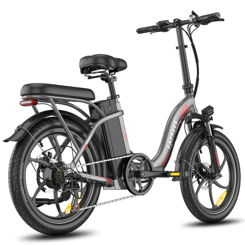 Bicicleta Elétrica FAFREES F20+ - Motor 250W Bateria 36V20Ah Pneus De 20 Polegadas Travões De Disco Mecânicos - Cinza