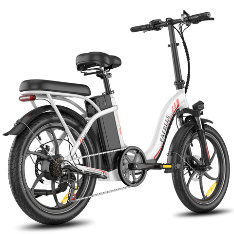 Bicicleta Elétrica FAFREES F20+ - Motor 250W Bateria 36V20Ah Pneus De 20 Polegadas Travões De Disco Mecânicos - Branco