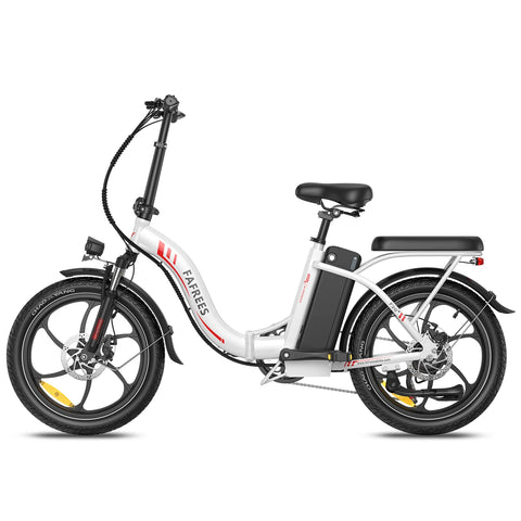 Bicicleta Elétrica FAFREES F20+ - Motor 250W Bateria 36V20Ah Pneus De 20 Polegadas Travões De Disco Mecânicos - Branco