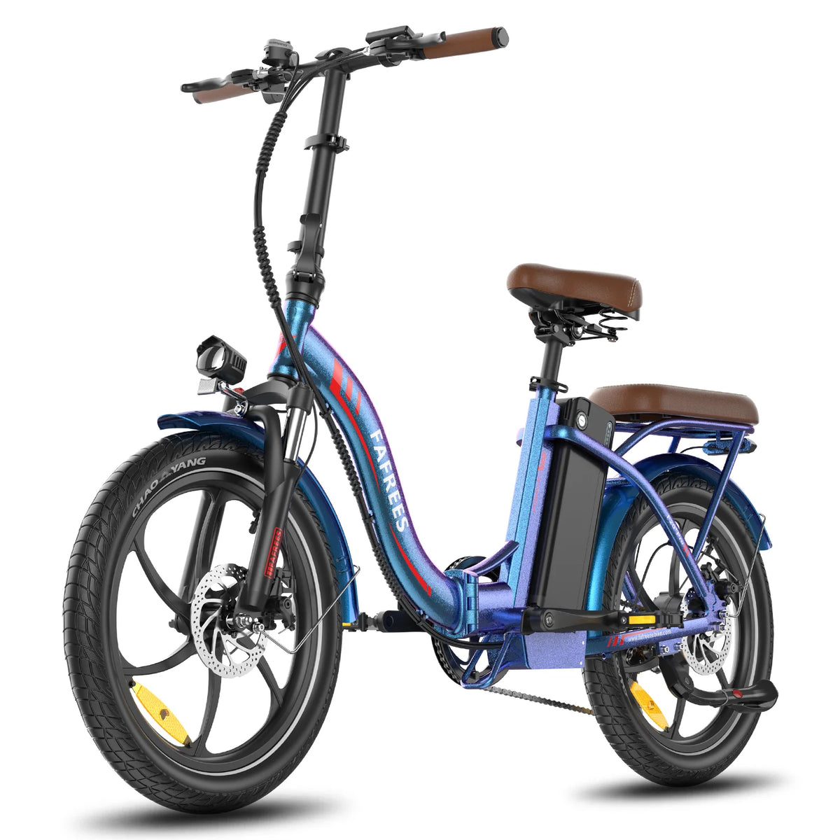 Bicicleta Elétrica FAFREES F20+ Pro - Motor 250W Bateria 36V22.5Ah Pneus De 20 Polegadas Travões De Disco Mecânicos - Aurora Azul