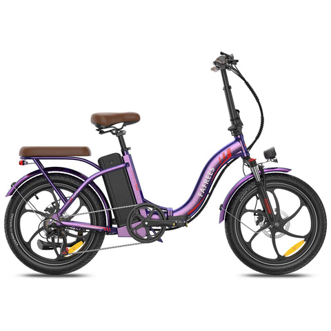 Bicicleta Elétrica FAFREES F20+ Pro - Motor 250W Bateria 36V22.5Ah Pneus De 20 Polegadas Travões De Disco Mecânicos - Roxo Rosa