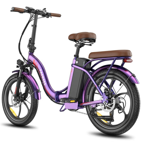 Bicicleta Elétrica FAFREES F20+ Pro - Motor 250W Bateria 36V22.5Ah Pneus De 20 Polegadas Travões De Disco Mecânicos - Roxo Rosa