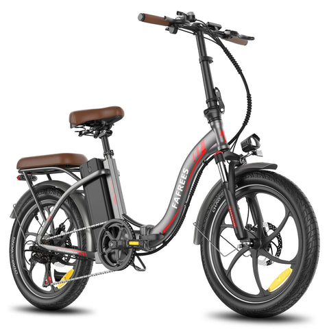 Bicicleta Elétrica FAFREES F20+ Pro - Motor 250W Bateria 36V22.5Ah Pneus De 20 Polegadas Travões De Disco Mecânicos - Cinza