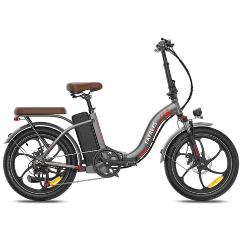 Bicicleta Elétrica FAFREES F20+ Pro - Motor 250W Bateria 36V22.5Ah Pneus De 20 Polegadas Travões De Disco Mecânicos - Cinza