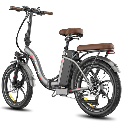 Bicicleta Elétrica FAFREES F20+ Pro - Motor 250W Bateria 36V22.5Ah Pneus De 20 Polegadas Travões De Disco Mecânicos - Cinza