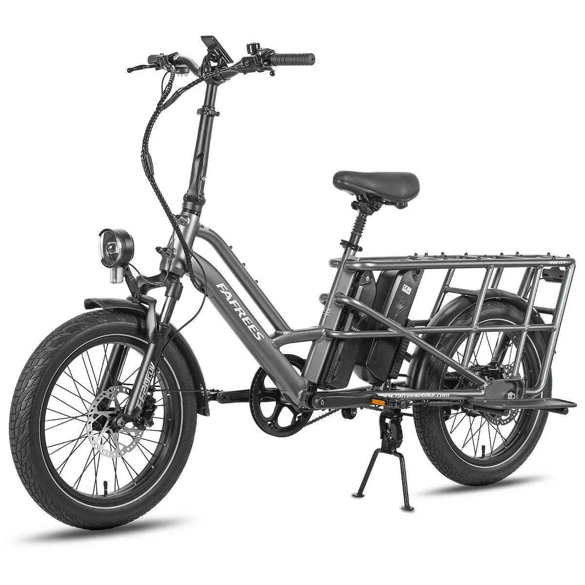 FAFREES FF20 CUV Bicicleta Elétrica - Motor 250W Bateria 48V24Ah 20 Polegadas Pneu Travões Disco Hidráulicos - Cinza Gunmetal