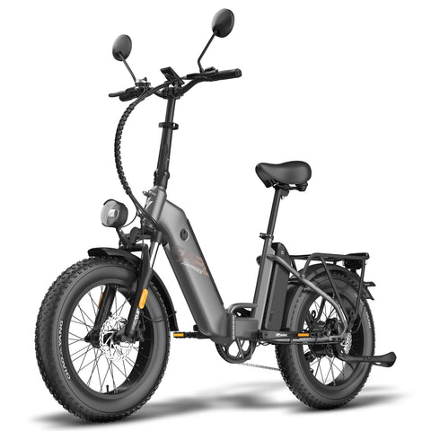 E-bike FAFREES FF20 Polar - Motor 500W Bateria 48V 13.4AH*2 Pneus De 20 Polegadas Freios a Disco Mecânicos - Preta