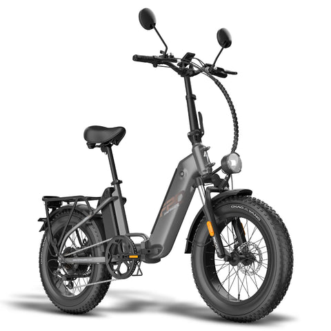 E-bike FAFREES FF20 Polar - Motor 500W Bateria 48V 13.4AH*2 Pneus De 20 Polegadas Freios a Disco Mecânicos - Preta