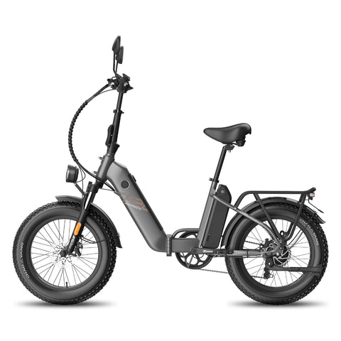Bicicleta Elétrica FAFREES FF20 Polar - Motor 500W Bateria 48V24Ah Pneus De 20 Polegadas Travões De Disco Mecânicos - Cinza