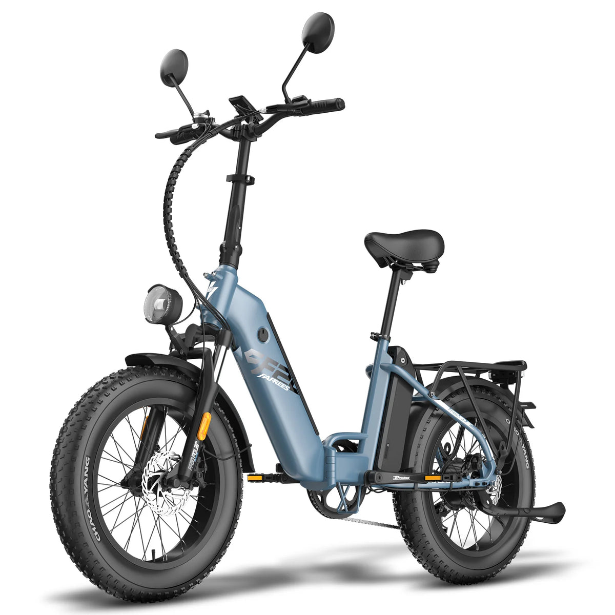 E-bike FAFREES FF20 Polar - Motor 500W Bateria 48V 13.4AH*2 Pneus De 20 Polegadas Freios a Disco Mecânicos - Azul-acinzentado