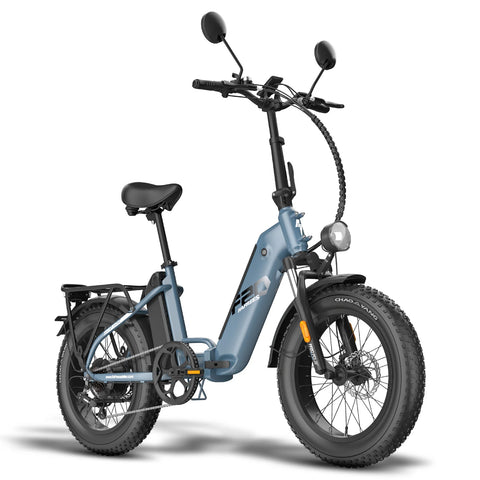 Bicicleta Elétrica FAFREES FF20 Polar - Motor 500W Bateria 48V24Ah Pneus De 20 Polegadas Travões De Disco Mecânicos - Azul