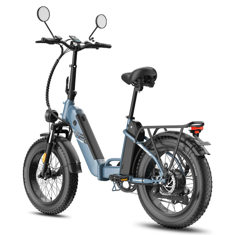 Bicicleta Elétrica FAFREES FF20 Polar - Motor 500W Bateria 48V24Ah Pneus De 20 Polegadas Travões De Disco Mecânicos - Azul