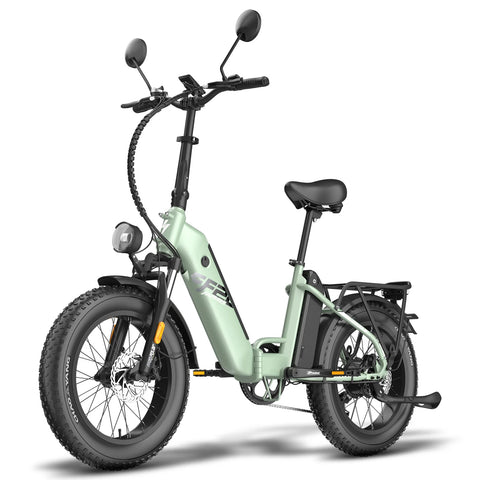 Bicicleta Elétrica FAFREES FF20 Polar - Motor 500W Bateria 48V24Ah Pneus De 20 Polegadas Travões De Disco Mecânicos - Verde