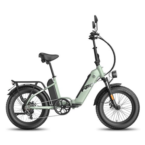 E-bike FAFREES FF20 Polar - Motor 500W Bateria 48V 13.4AH*2 Pneus De 20 Polegadas Freios a Disco Mecânicos - Verde