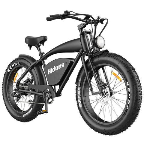 Bicicleta Elétrica Hidoes HD-B3 - Motor 1200W Bateria 48V18.2AH Rodas de 26" Travão de Disco a óleo - Preto