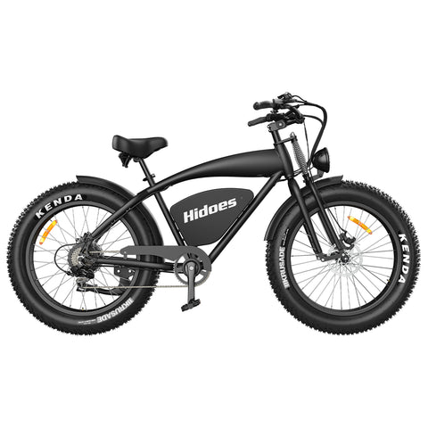 Bicicleta Elétrica Hidoes HD-B3 - Motor 1200W Bateria 48V18.2AH Rodas de 26" Travão de Disco a óleo - Preto