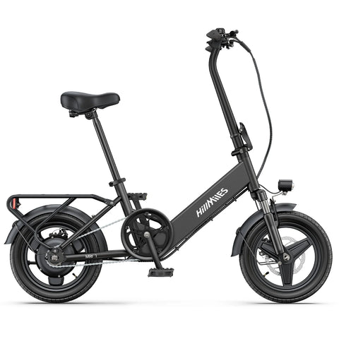 Bicicleta Elétrica HillMiles Mile 1 - Motor 250W Bateria 36V10.4AH Pneus De 14 Polegadas Travões De Disco Mecânicos - Preto