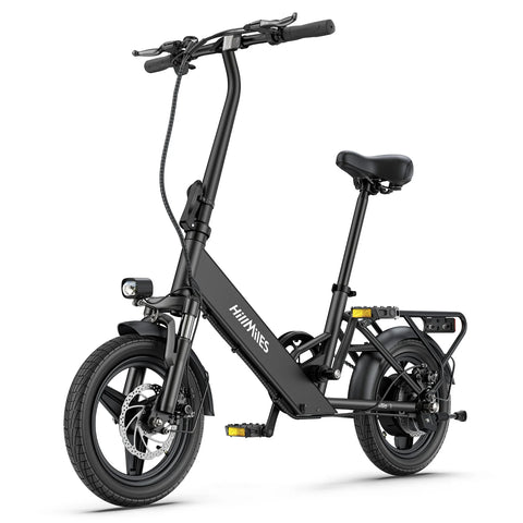 Bicicleta Elétrica HillMiles Mile 1 - Motor 250W Bateria 36V10.4AH Pneus De 14 Polegadas Travões De Disco Mecânicos - Preto