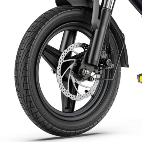 Bicicleta Elétrica HillMiles Mile 1 - Motor 250W Bateria 36V10.4AH Pneus De 14 Polegadas Travões De Disco Mecânicos - Azul