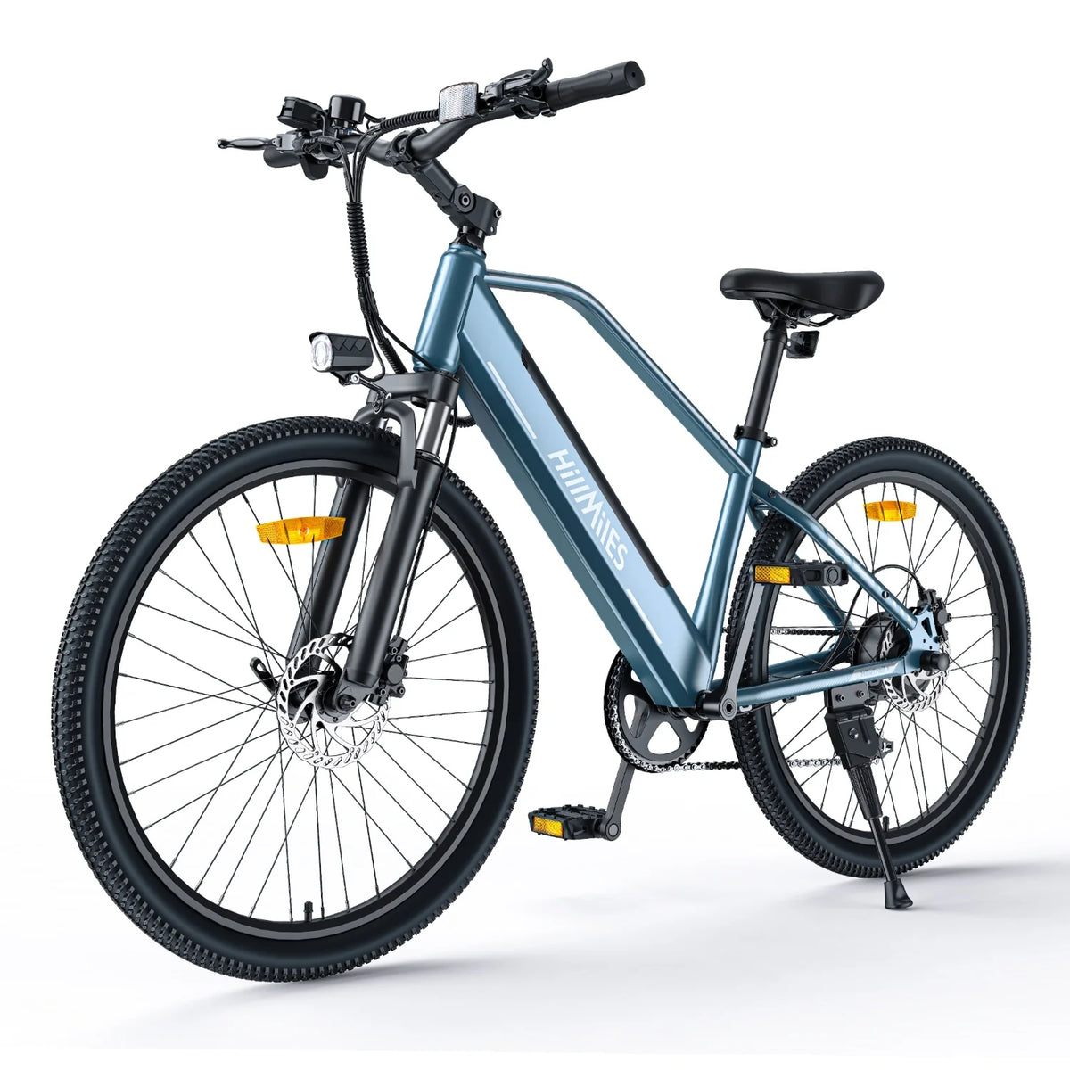 Bicicleta Elétrica HillMiles MileTrail 1 - Motor 350W Bateria 36V13AH Pneus De 26 Polegadas Travão De Disco De óleo - Azul
