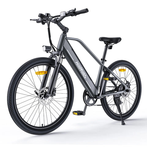 Bicicleta Elétrica HillMiles MileTrail 1 - Motor 350W Bateria 36V13AH Pneus De 26 Polegadas Travão De Disco De óleo - Cinza