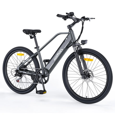Bicicleta Elétrica HillMiles MileTrail 1 - Motor 350W Bateria 36V13AH Pneus De 26 Polegadas Travão De Disco De óleo - Cinza