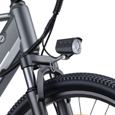 Bicicleta Elétrica HillMiles MileTrail 1 - Motor 350W Bateria 36V13AH Pneus De 26 Polegadas Travão De Disco De óleo - Cinza