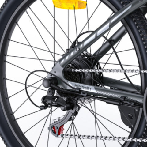 Bicicleta Elétrica HillMiles MileTrail 1 - Motor 350W Bateria 36V13AH Pneus De 26 Polegadas Travão De Disco De óleo - Cinza