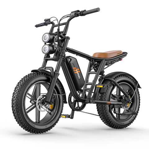 Bicicleta Elétrica HillMiles MileZoom 1 - Motor 750W Bateria 52V31.2AH Pneus De 20 Polegadas Travão De óleo Hidráulico - Preto