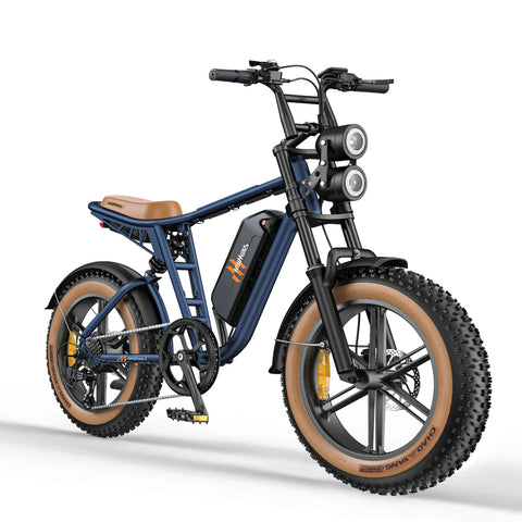 Bicicleta Elétrica HillMiles MileZoom 1 - Motor 750W Bateria 52V31.2AH Pneus De 20 Polegadas Travão De óleo Hidráulico - Azul
