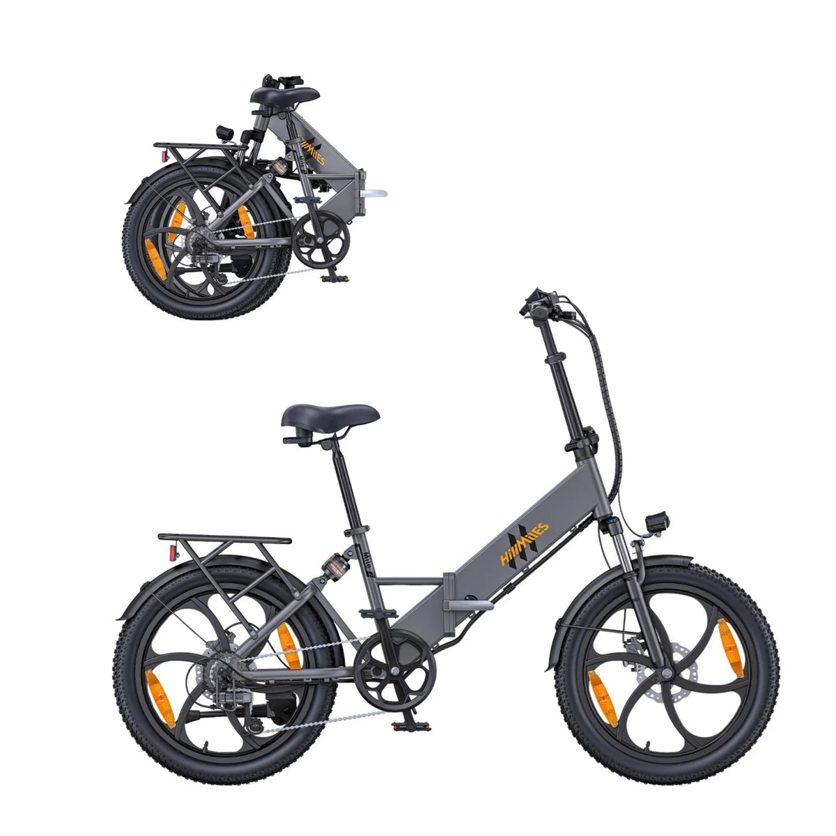 Bicicleta elétrica HillMiles Mile 2 - Motor 350W Bateria 36V13Ah Rodas  20 polegadas Travões Hidráulicos Duplos - Cinza