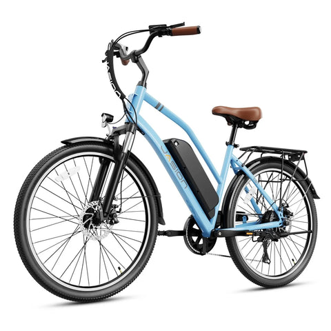 Bicicleta Elétrica JASION CB1 - Motor 500W 36V12.5AH Pneus De 27.5 Polegadas Travões Mecânicos - Azul