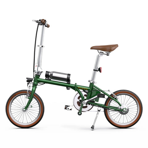 ONESPORT OT02 Bicicleta Elétrica - Motor 250W Bateria 36V5.2AH Rodas 16'' Dobrável - Verde