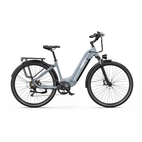 Bicicleta Elétrica ONESPORT OT05 PRO - Motor 250W Bateria 36V22.5AH Pneus De 28 Polegadas Travões Disco - Cinza