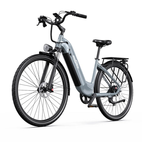 Bicicleta Elétrica ONESPORT OT05 PRO - Motor 250W Bateria 36V22.5AH Pneus De 28 Polegadas Travões Disco - Cinza