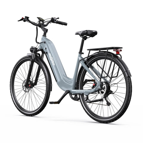 Bicicleta Elétrica ONESPORT OT05 PRO - Motor 250W Bateria 36V22.5AH Pneus De 28 Polegadas Travões Disco - Cinza