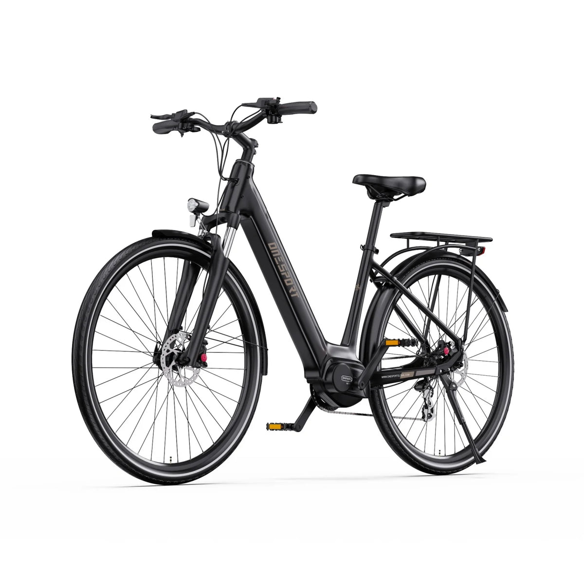 ONESPORT OT07 Bicicleta Elétrica – Motor 250W Bateria 36V14AH Pneus 27.5 Polegadas Freios a Disco Hidráulicos – Preto