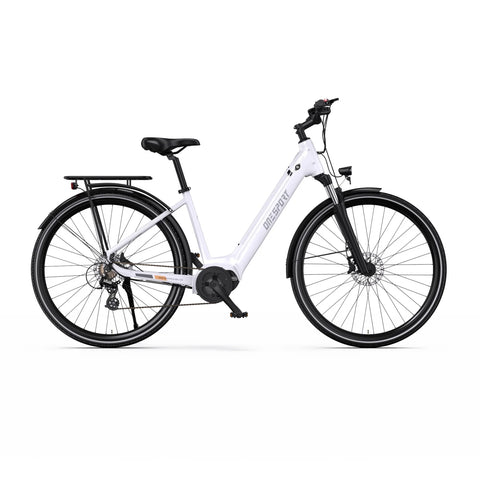 ONESPORT OT07 Bicicleta Elétrica – Motor 250W Bateria 36V14AH Pneus 27.5 Polegadas Freios a Disco Hidráulicos – Branca