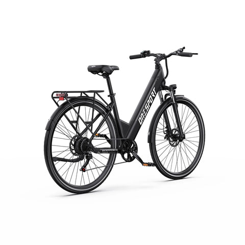 ONESPORT OT12 Bicicleta Elétrica - Motor 250W Bateria 36V13AH Rodas 27.5'' Freio a Cabo - Cinza