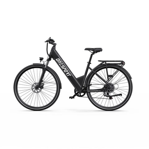 ONESPORT OT12 Bicicleta Elétrica - Motor 250W Bateria 36V13AH Rodas 27.5'' Freio a Cabo - Cinza