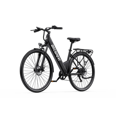 ONESPORT OT12 Bicicleta Elétrica - Motor 250W Bateria 36V13AH Rodas 27.5'' Freio a Cabo - Cinza