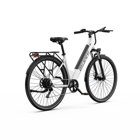 ONESPORT OT12 Bicicleta Elétrica - Motor 250W Bateria 36V13AH Rodas 27.5'' Freio a Cabo - Branca