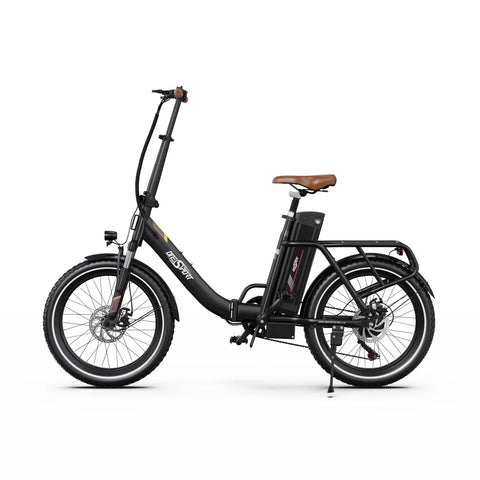 ONESPORT OT16-2 E-Bike Motor 250W Bateria 48V17AH Pneus de 20" Bicicleta Elétrica Travão de disco mecânico - Preto castanho
