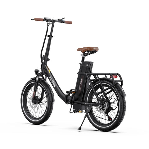 ONESPORT OT16-2 E-Bike Motor 250W Bateria 48V17AH Pneus de 20" Bicicleta Elétrica Travão de disco mecânico - Preto castanho