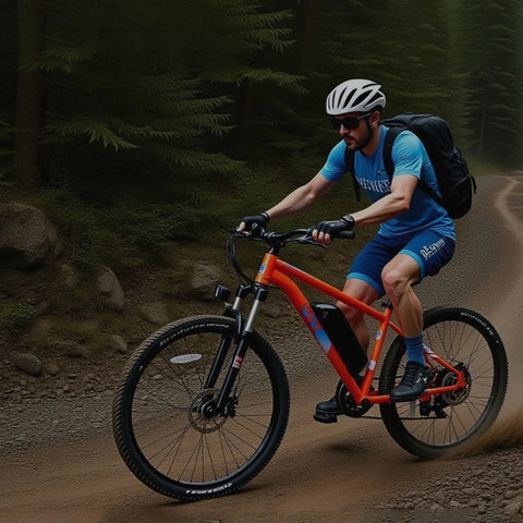 PVY M29 Bicicleta Elétrica - Motor 250W Bateria 48V17.5Ah  Rodas 29" Travão Mecânico - laranja