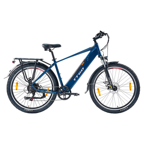 Bicicleta Elétrica  TTGO M300 - Motor 250W Bateria 36V20AH Rodas de 27,5 Polegadas Travão de Disco - Azul