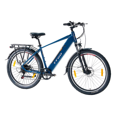 Bicicleta Elétrica  TTGO M300 - Motor 250W Bateria 36V20AH Rodas de 27,5 Polegadas Travão de Disco - Azul