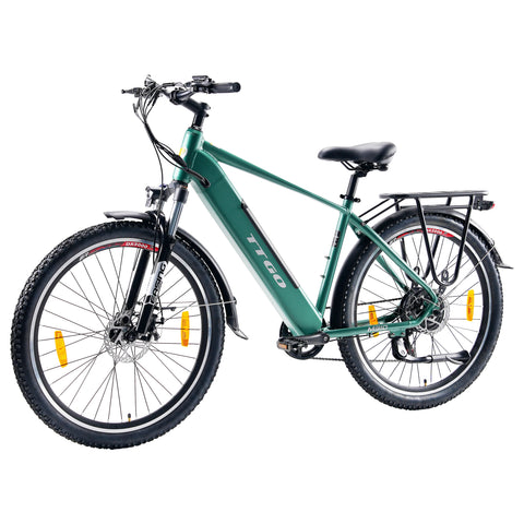 Bicicleta Elétrica TTGO M310 - Motor 500W Bateria 48V15AH Rodas de 27,5" Polegadas Travão de Disco - Verde