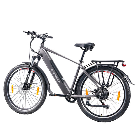 Bicicleta Elétrica TTGO M310 - Motor 500W Bateria 48V15AH Rodas de 27,5" Polegadas Travão de Disco - Cinza